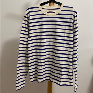 Blue and white strip shirt